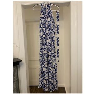 Blue and White floral Dress